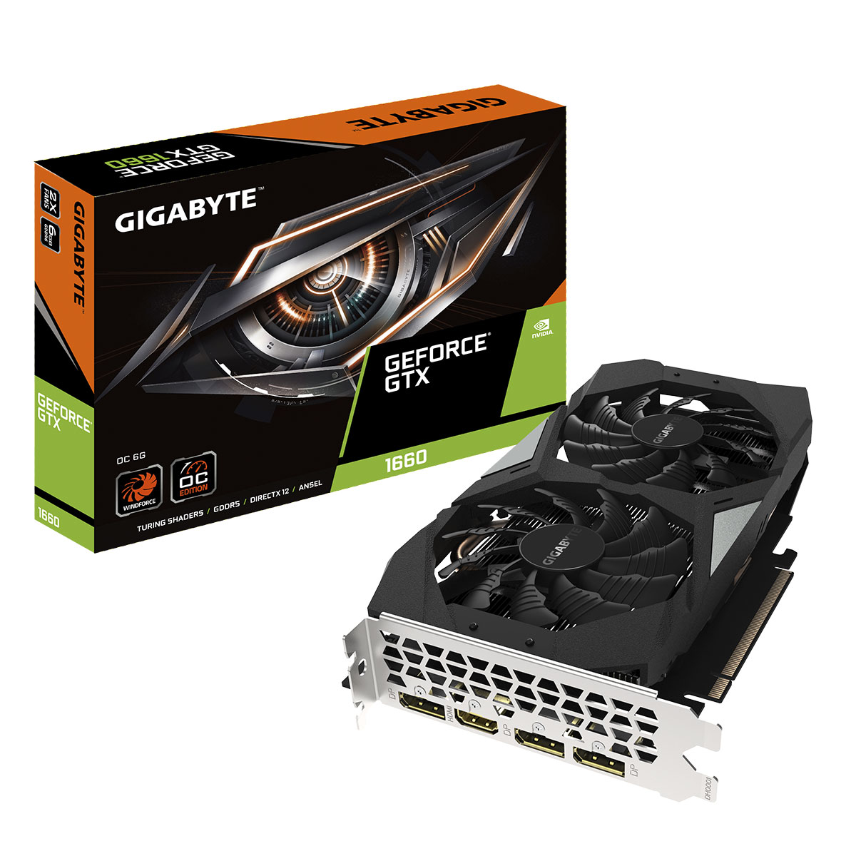 Gigabyte GTX 1660 OC 6GD  - Carte graphique Gigabyte - Cybertek.fr - 0