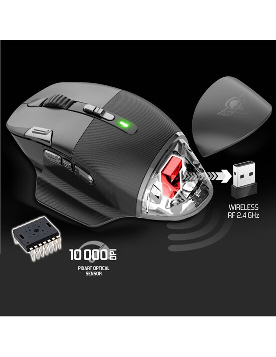 Spirit of Gamer - Souris Gamer sans fil - 10.000 DPI - RGB - Rechargea