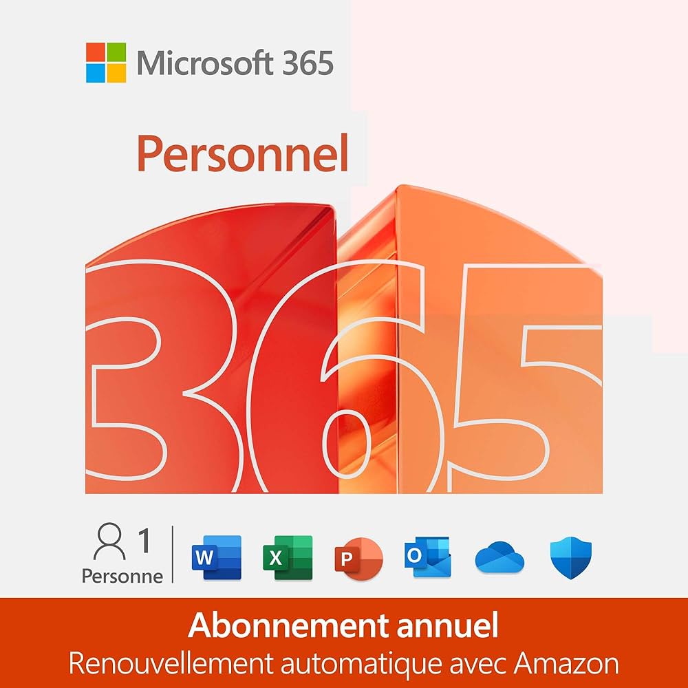 Microsoft 365 Personnel - 1 an/ 5 PC - ESD - Logiciel suite bureautique - 0