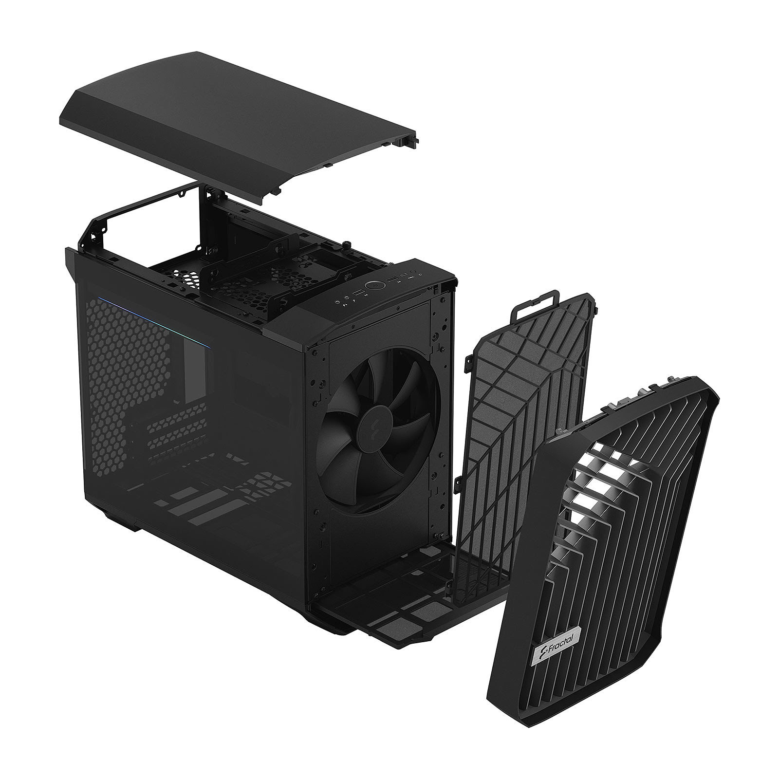 Fractal Design Torrent Nano Black TG Transparent - Boîtier PC - 1