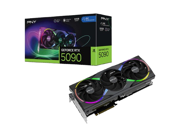 PNY RTX 5090 32GB ARGB Overclocked Triple Fan - Carte graphique - 0