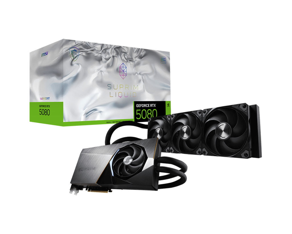 Carte graphique MSI GeForce RTX 5080 16G SUPRIM LIQUID SOC Cybertek