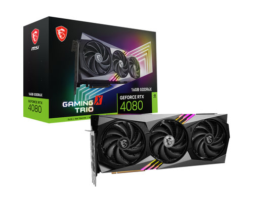 MSI GeForce RTX 4080 GAMING X TRIO 16G-Seconde Vie-Bon Etat - Carte graphique - 0