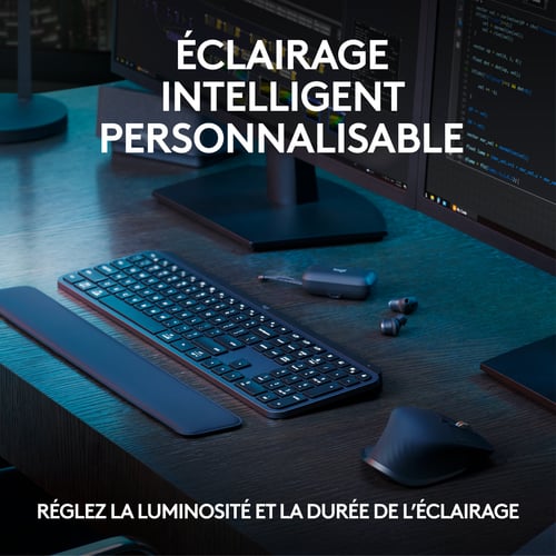 Logitech MX Keys S Noir + Souris sans fil MX Master 3S Noir - Pack Clavier/Souris - 12