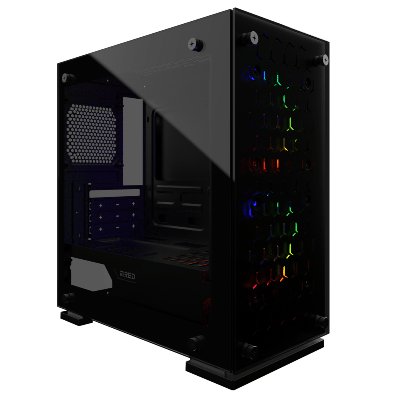 M.RED Boitier Solar Gun RGB Noir - Boîtier PC M.RED - Cybertek.fr - 1