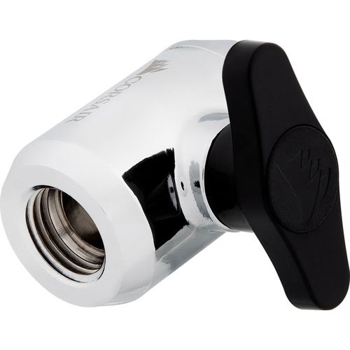Corsair Hydro X Series XF robinet vanne - Chrome (CX-9055020-WW) - Achat / Vente Accessoires watercooling sur Cybertek.fr - 1
