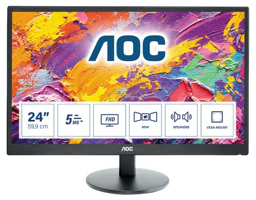 image produit AOC M2470SWH - 23.6" FHD 60Hz Cybertek