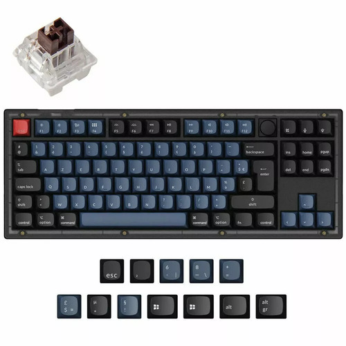 image produit Keychron V3 GMK Knob RGB - TKL - Switch Marron Cybertek