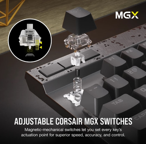 Clavier PC Corsair K70 Max - Noir/RGB/Filaire