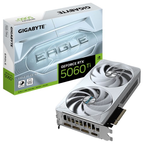 Gigabyte GeForce RTX 5060 Ti EAGLE OC ICE 16G - Carte graphique - 0