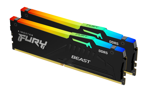 Kingston Fury Beast RGB 64Go (2x32Go) DDR5 6000MHz - Mémoire PC Kingston sur Cybertek.fr - 0