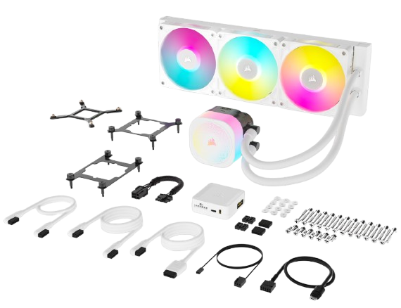 Corsair iCUE LINK TITAN - 360 RX RGB AIO/360mm - Blanc - Watercooling - 10
