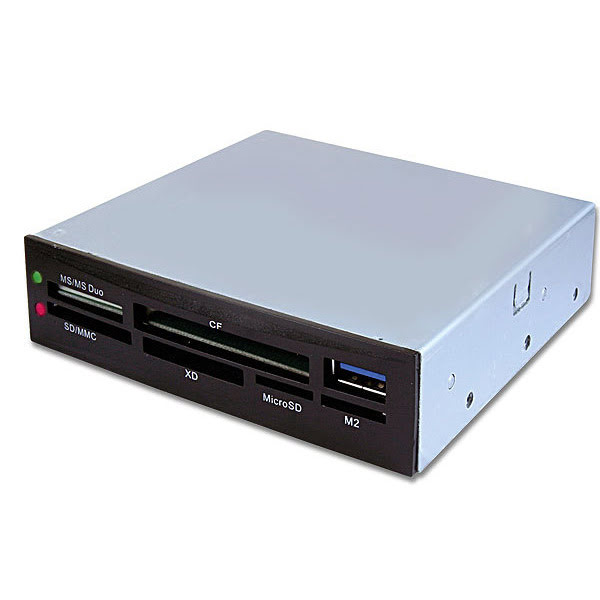 Connectland Lecteur Multicartes + USB3.0 en façade 3.5'' - Lecteur carte mémoire - 0