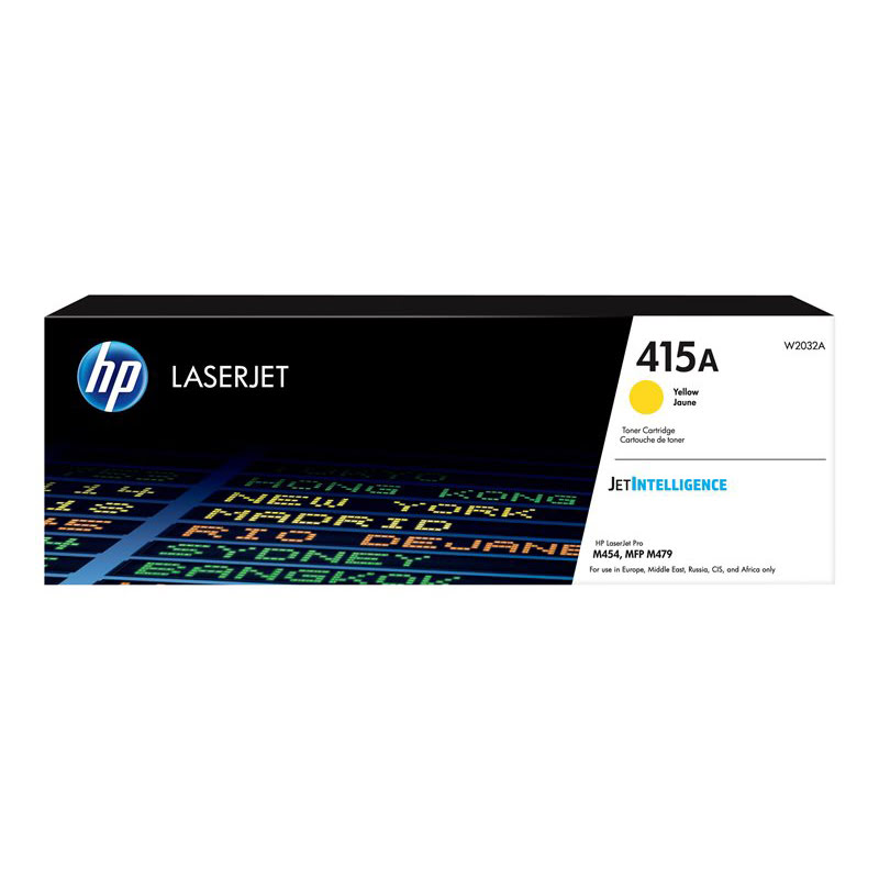 Toner jaune 415A 2100 pages - W2032A pour imprimante Laser HP - 0