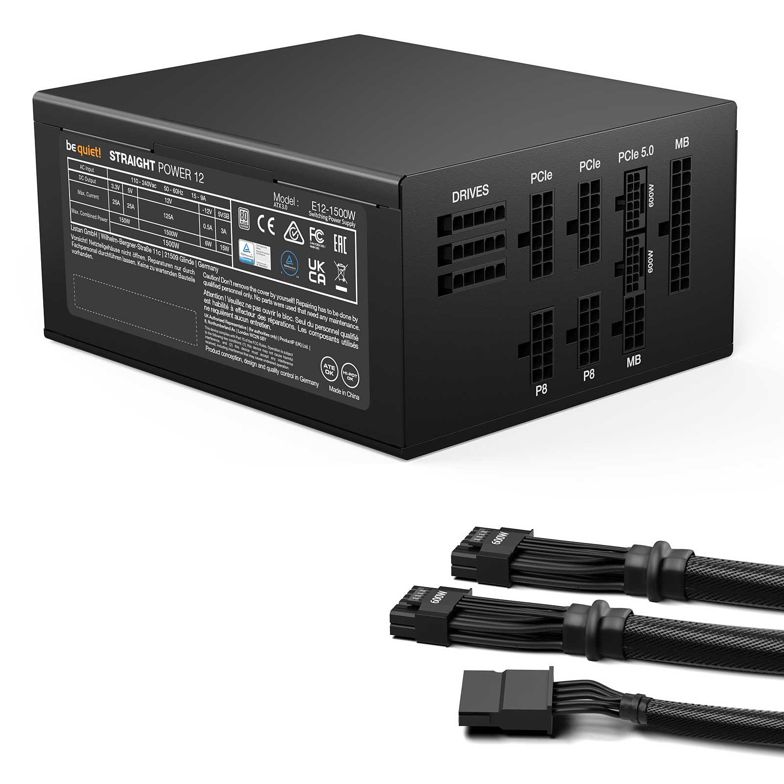 be quiet! Straight Power 12 80+ PLAT (1500W) - Alimentation - 1