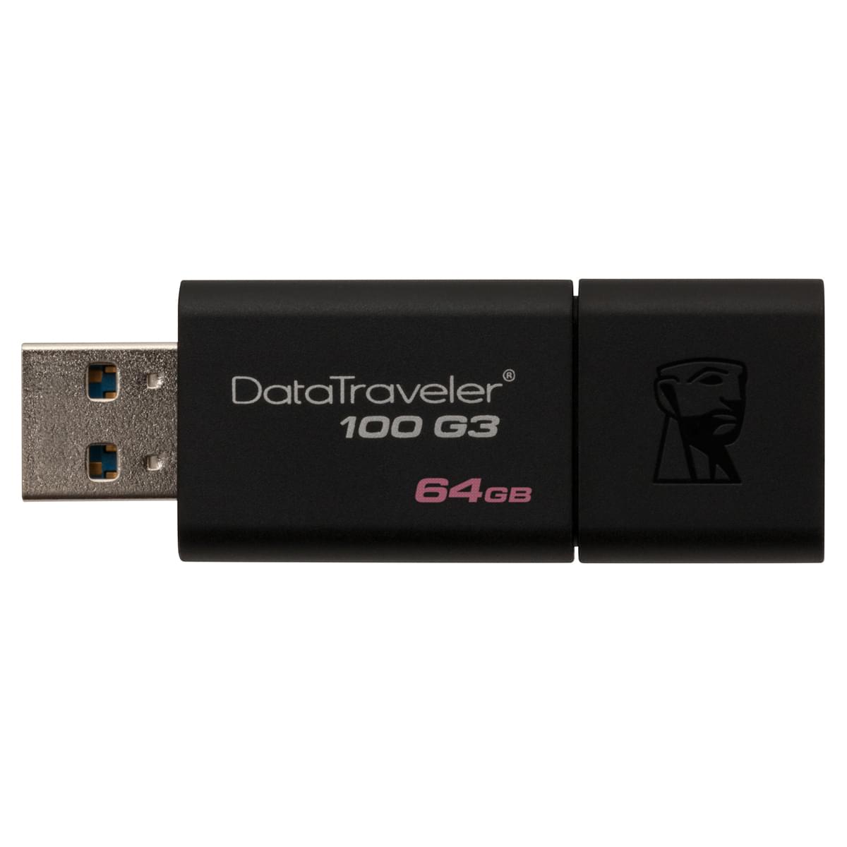 Kingston 64Go USB 3.0 DataTraveler 100 DT100G3/64GB - Clé USB - 0