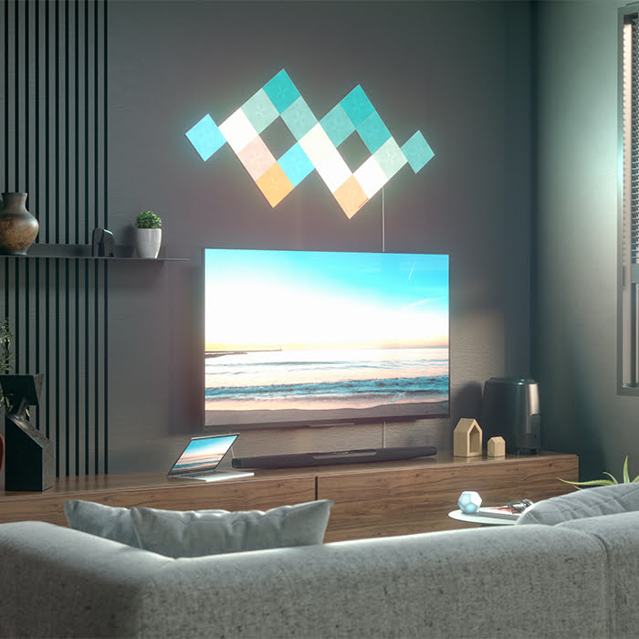 Nanoleaf Canvas Starter Kit - 17 pièces (NL29-0010SW-17PK) - Achat / Vente Objet connecté / Domotique sur Cybertek.fr - 5