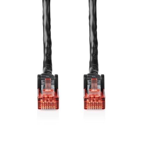 Câble RJ45 Cat6 U/UTP - 50m - Noir - Connectique réseau - 1