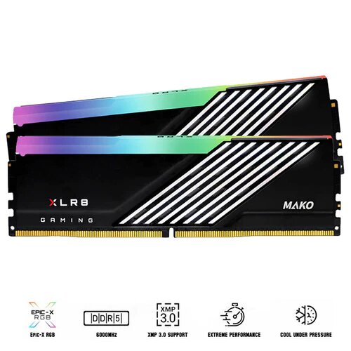 PNY MAKO RGB 32Go (2x16Go) DDR5 6000MHz - Mémoire PC PNY sur Cybertek.fr - 1