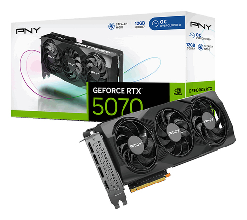Carte graphique PNY RTX 5070 12GB Overclocked Triple Fan Cybertek