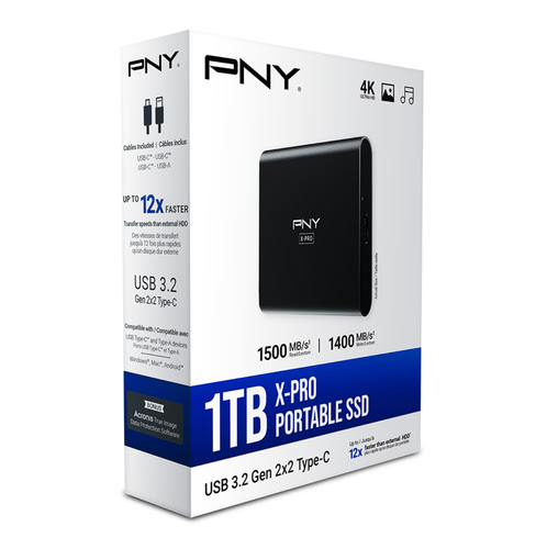 PNY 1To 2.5" USB3 - EliteX-PRO - CS2260 (PSD0CS2260-1TB-RB) - Achat / Vente Disque SSD externe sur Cybertek.fr - 3