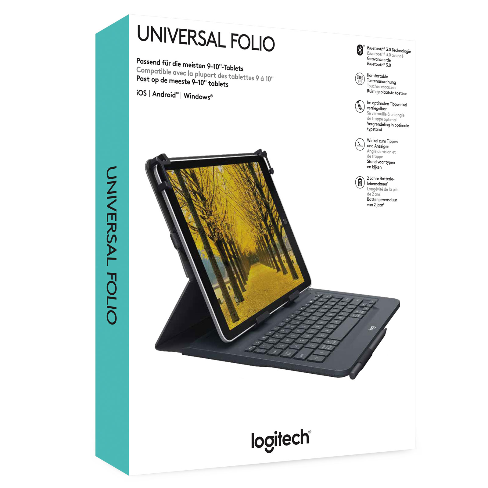 Etui UNIVERSAL FOLIO avec clavier intégré - Accessoire tablette - 1