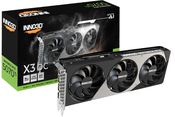 Carte graphique Inno3D GeForce RTX 5070 Ti X3 OC Cybertek