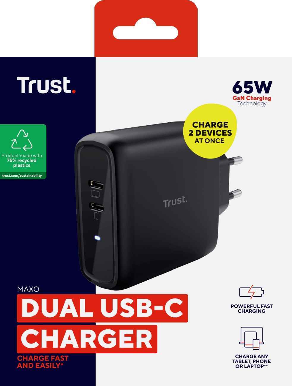 Alimentation universelle MAXO USB-C 65 watts - Trust - 3