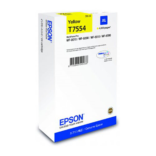 Cartouche XL serie WF-8XXX Jaune - T7554  pour imprimante  Epson - 0