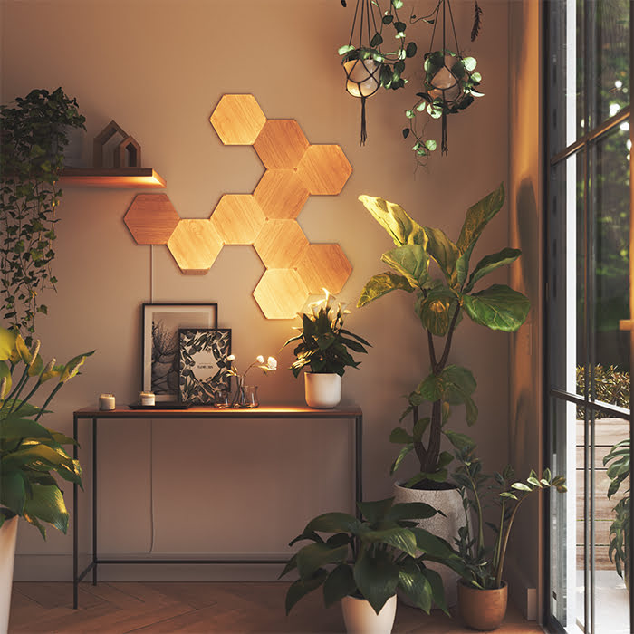 Nanoleaf Elements Hexagons Starter Kit - 13 pièces  (NL52-K-3002HB-13PK) - Achat / Vente Objet connecté / Domotique sur Cybertek.fr - 1