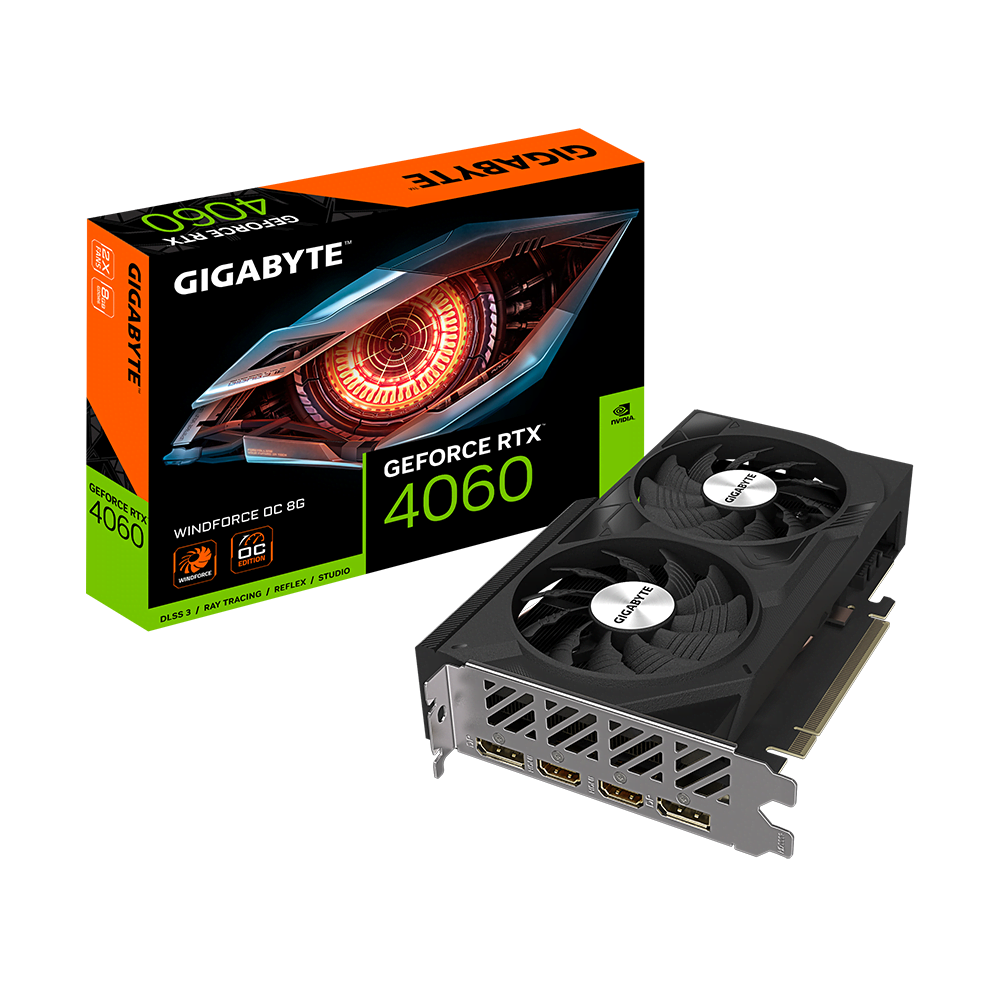 image produit Gigabyte GeForce RTX 4060 Wind Force OC 8G Cybertek