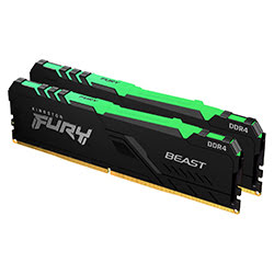 image produit Kingston Fury Beast RGB 32Go (2x16Go) DDR4 3200MHz Cybertek