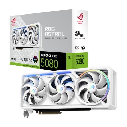 Asus ROG Astral GeForce RTX 5080 16GB OC Edition WHITE - Carte graphique - 0