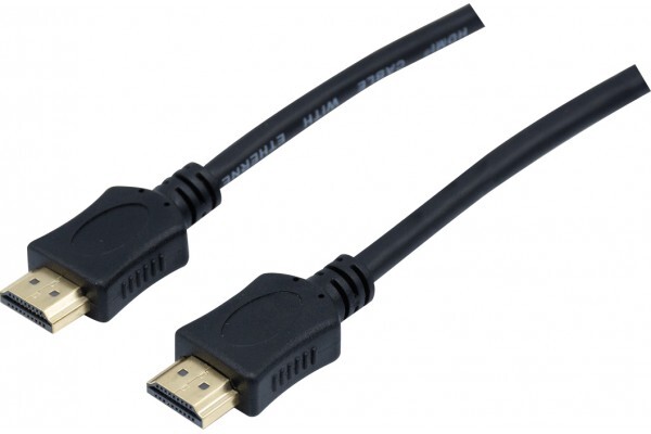 image produit  Cable HDMI HIGHSPEED avec ethernet - 0,5m Noir  Cybertek