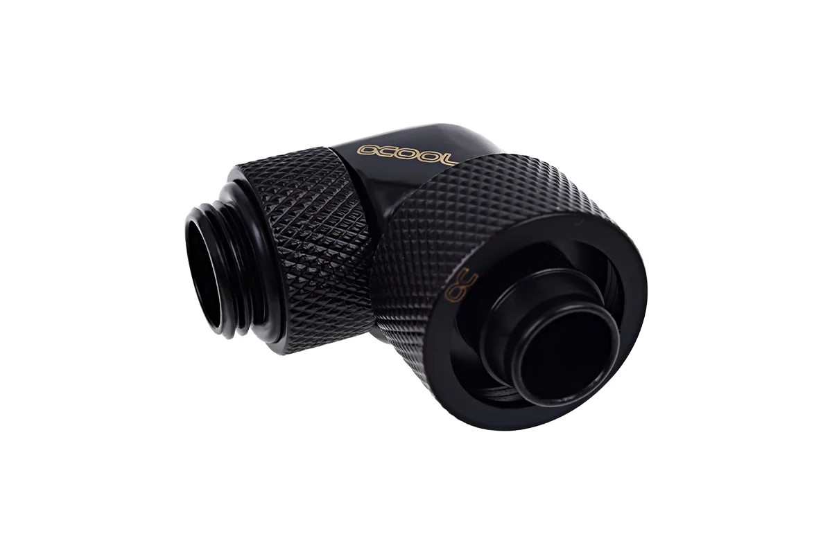 Alphacool Eiszapfen Fitting/16/10mm/90° Rotatif G1/4/Noir - Watercooling - 1