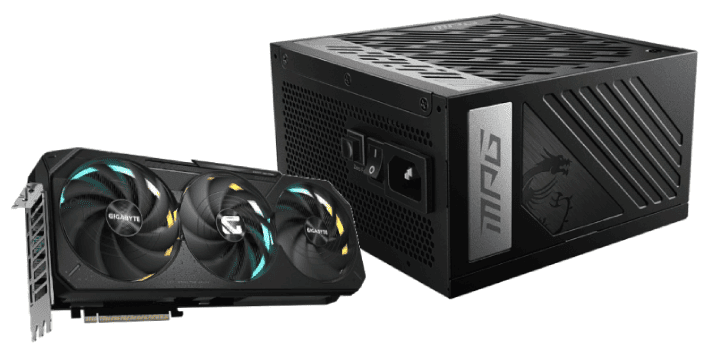 Gigabyte RTX 5080 GAMING OC 16G + MPG A1000GS PCIE5 Noir - Carte graphique - 0