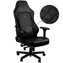 image produit NobleChairs HERO Cuir véritable - Noir/Cuir/4D Cybertek