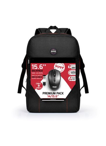 image produit Port Premium sac à dos pour 15.6" + souris sans fil Cybertek