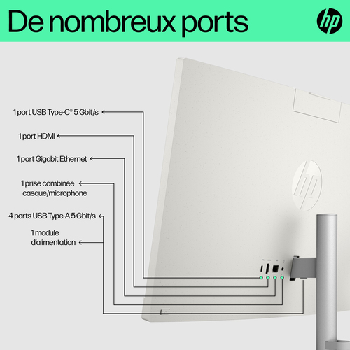 HP 24-cr0061nf 23.8" FHD/R7-7730U/16Go/1To/W11 Blanc - All-In-One PC/MAC - 3