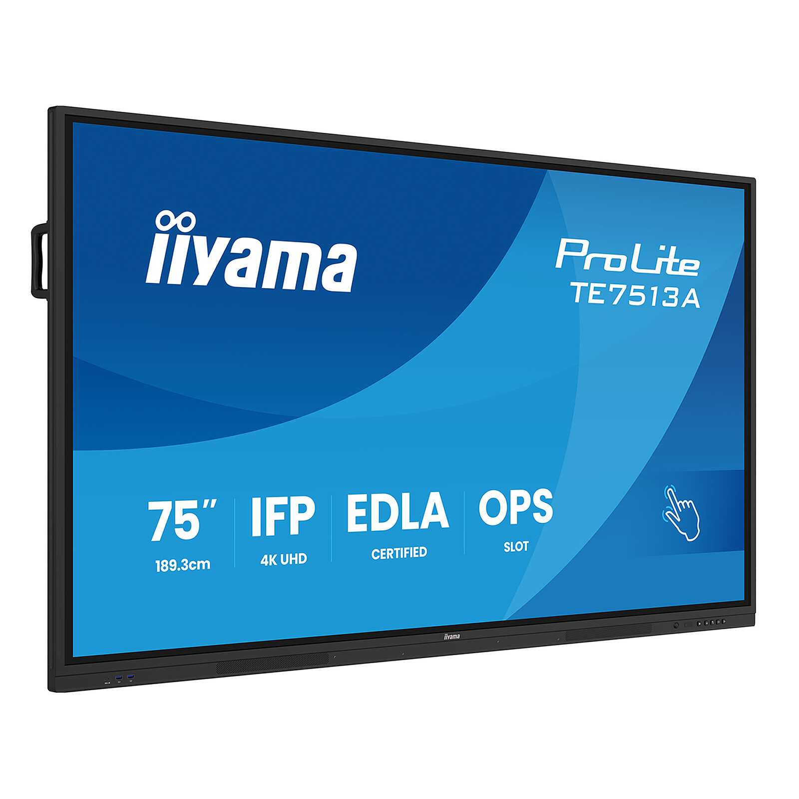 Iiyama TE7513A-B1AG - 75" 4K Tactile IPS 8ms Android 14 OS iiShare Wifi Bluetooth (TE7513A-B1AG) - Achat / Vente Affichage collaboratif sur Cybertek.fr - 3