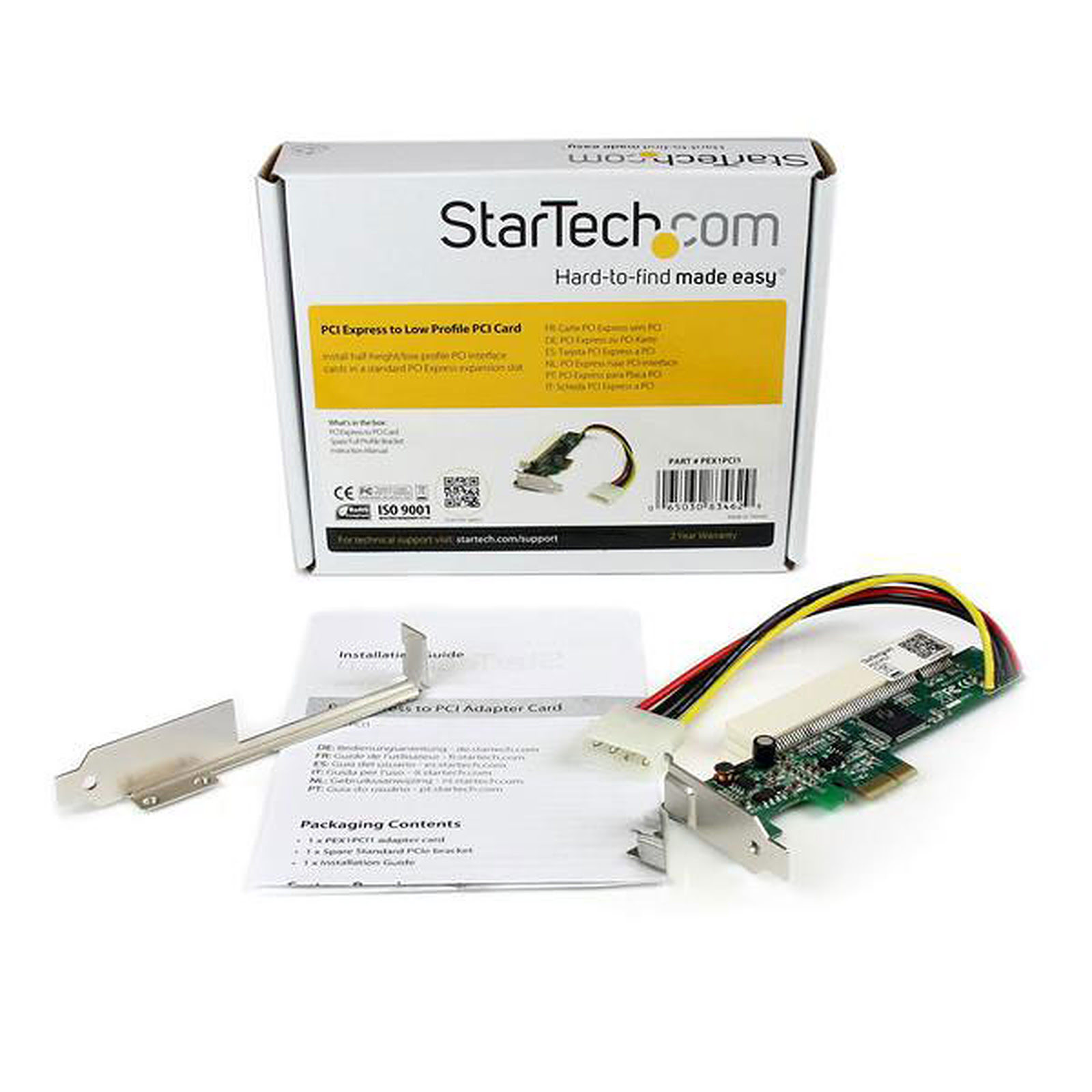 Adaptateur PCI Express vers PCI - Carte contrôleur StarTech - 1