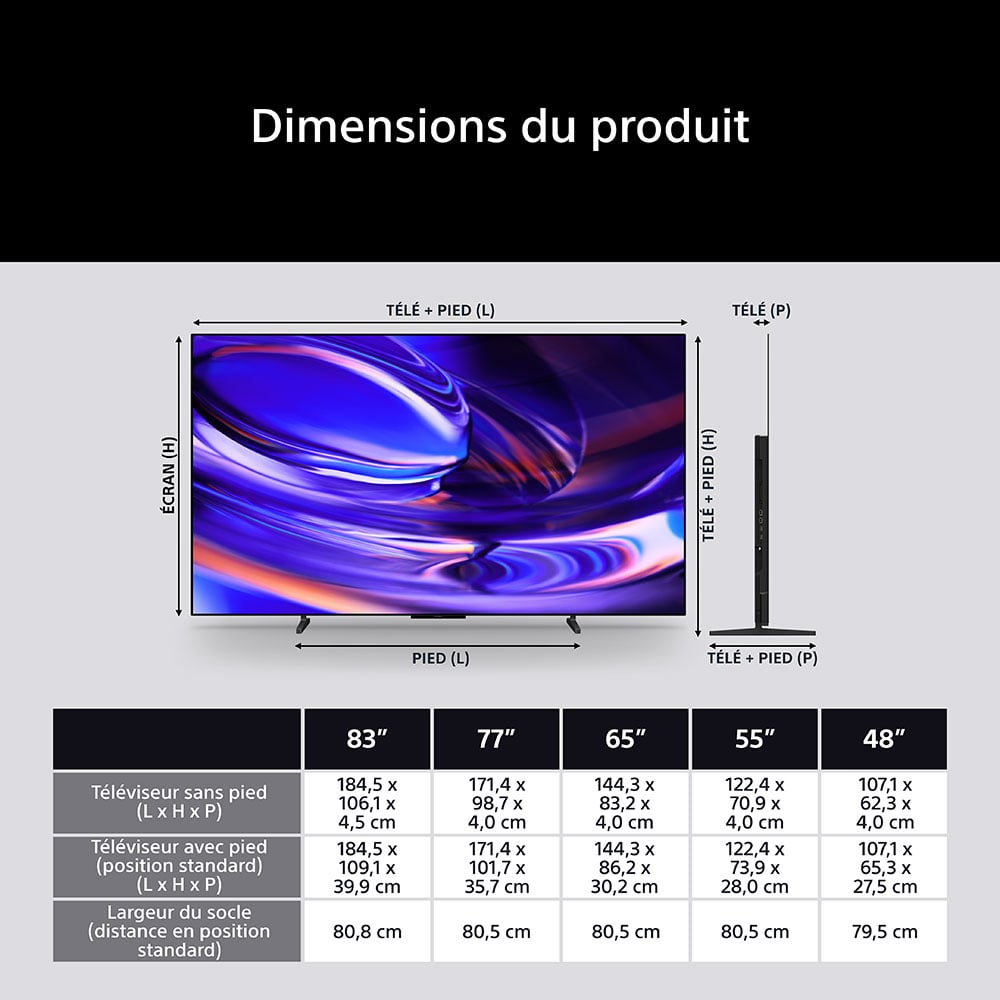 Sony K48A65PB 48"OLED 4K/120Hz/Google TV/Wifi/BT/HDR10 - TV Sony - 7