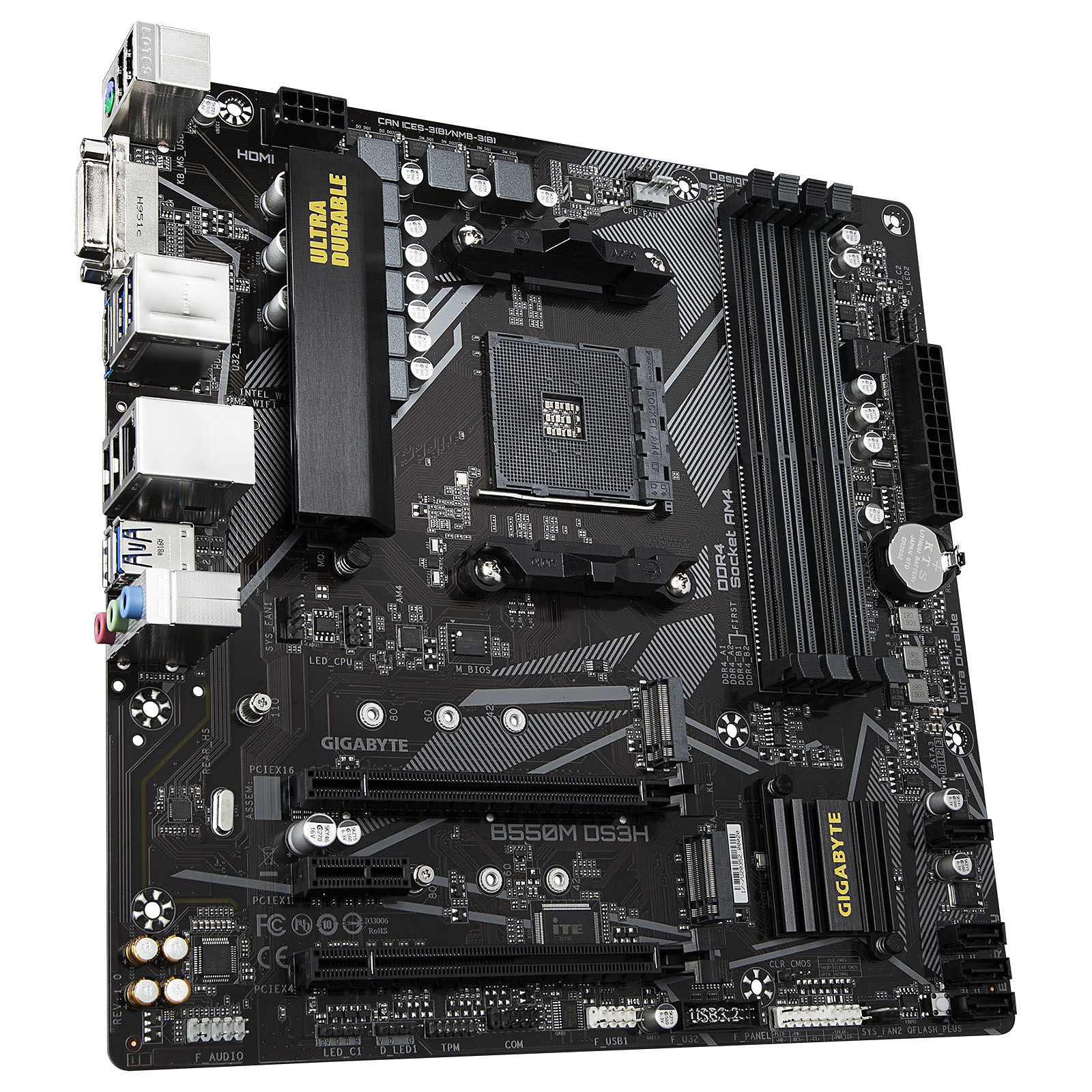 Gigabyte B550M DS3H Micro-ATX - Carte mère Gigabyte 