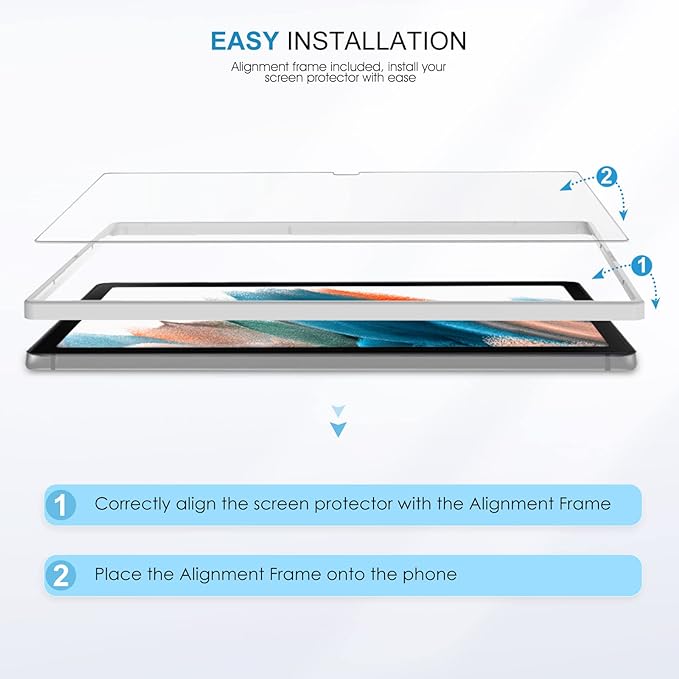 Verre en trempé - Galaxy Tab A8 pack de 2 - Accessoire tablette - 1