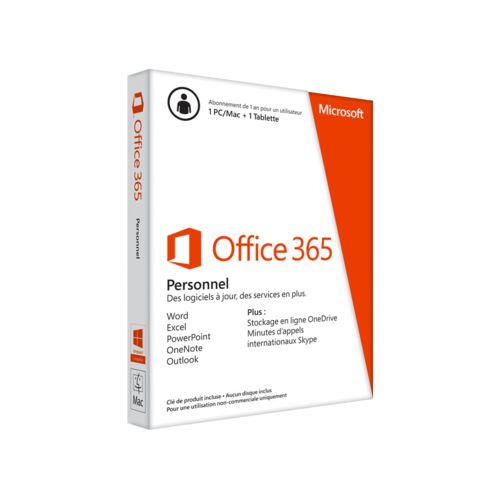 Microsoft Office 365 Personnel 1 an - Logiciel suite bureautique - 0