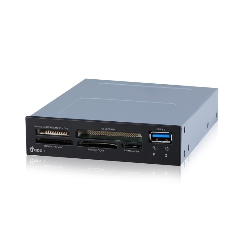 Cybertek Lecteur Multicartes + USB3.0 en façade 3.5'' - Lecteur carte mémoire - 0