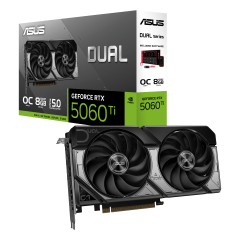 Asus Dual GeForce RTX 5060 Ti 8GB GDDR7 OC Edition - Carte graphique - 0
