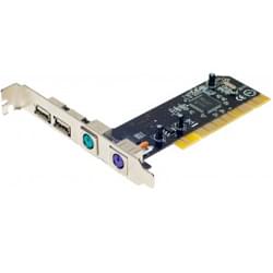 PCI 2 ports USB + 2 ports PS/2 (Clavier et souris) - Carte contrôleur - 0