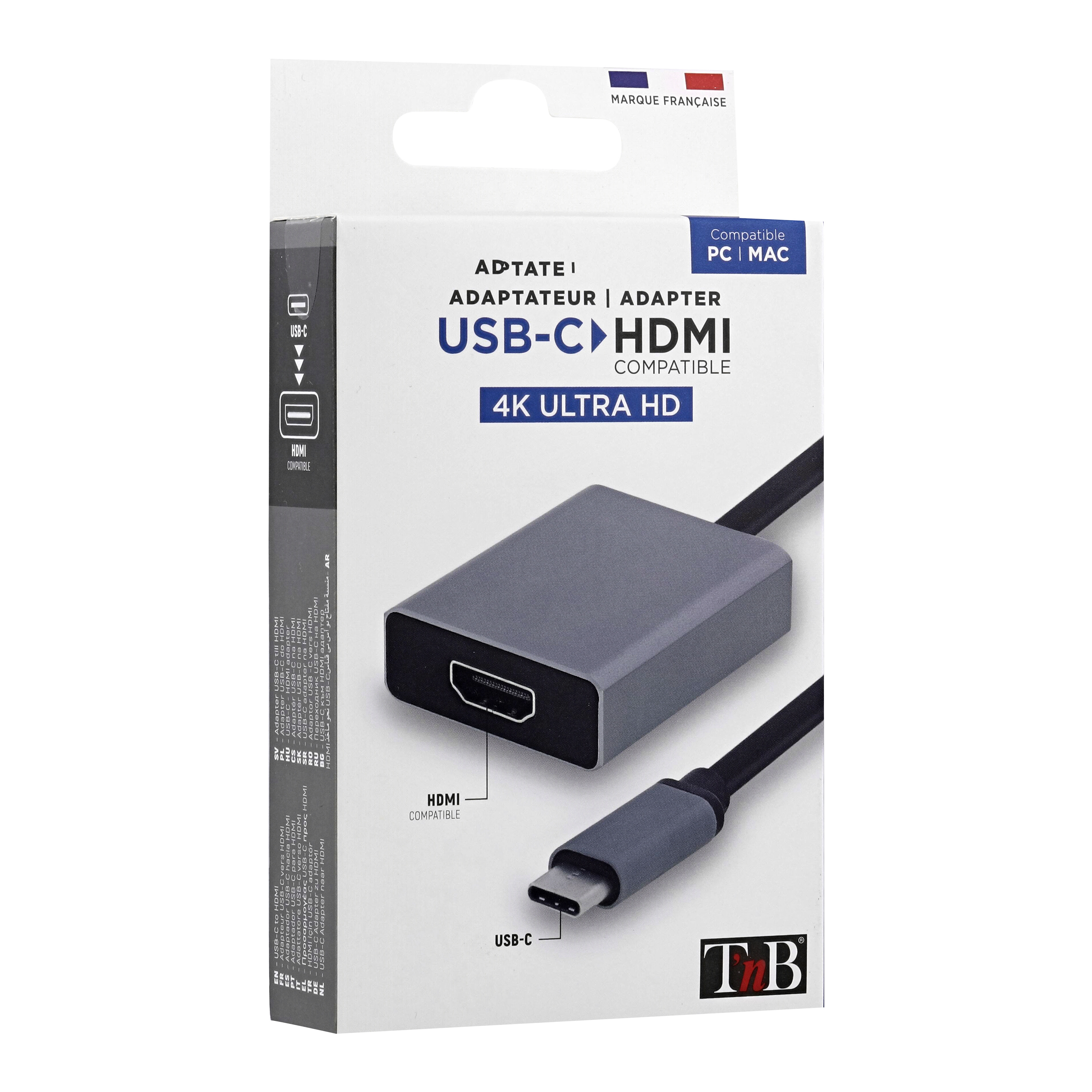 Adaptateur USB-C vers HDMI - Connectique PC - Cybertek.fr - 0