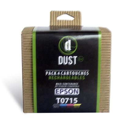 DUST Eco Pack 4 cart. rechargeables T0715 - Cybertek.fr - 0
